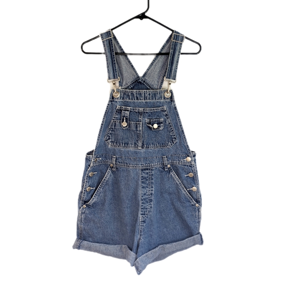 Vintage 90s Denim Overalls Shorts
